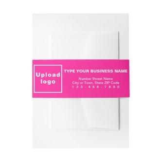 Business Pink Portrait Format Invitation Belly Band