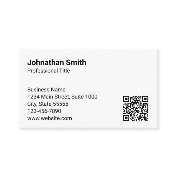 Business Plain White Generic Design QR Code