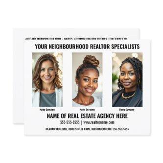 Business postcard template 5 photo DIY realtor