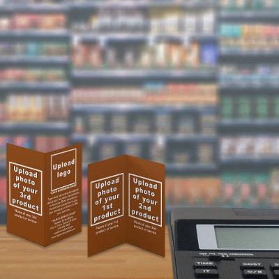Business Products on Small Brown Folded Card