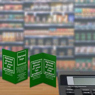 Business Products on Small Green Folded Card
