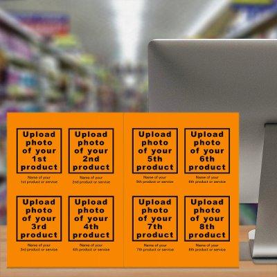 Business Products or Services on Orange Color Big Card
