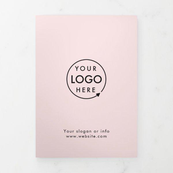 Business Professional Blush Pink Trifold Brochure