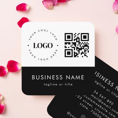Business Professional Custom Logo QR Code Company Square