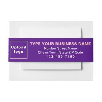 Business Purple Landscape Format Invitation Belly Band