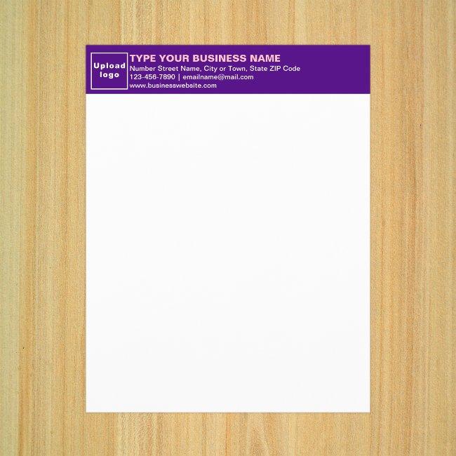Business Purple Letterhead on Paper Sheet