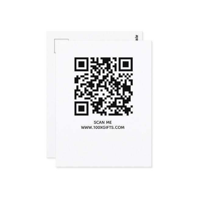 BUSINESS QR CODE SIGN - USE FREE GENERATOR HERE POSTCARD