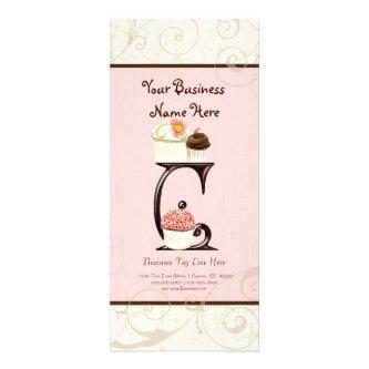 Business Rate Card - Letter C Monogram Dessert Bak