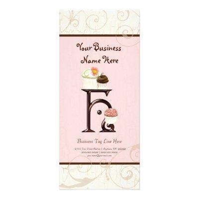 Business Rate Card - Letter H Monogram Dessert Bak