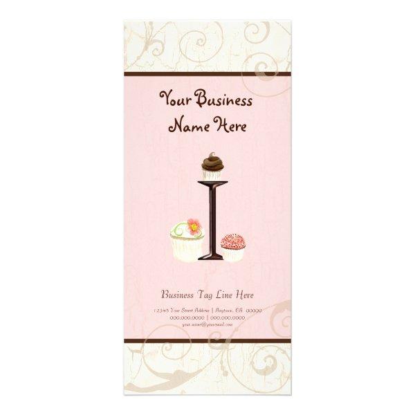 Business Rate Card - Letter I Monogram Dessert Bak