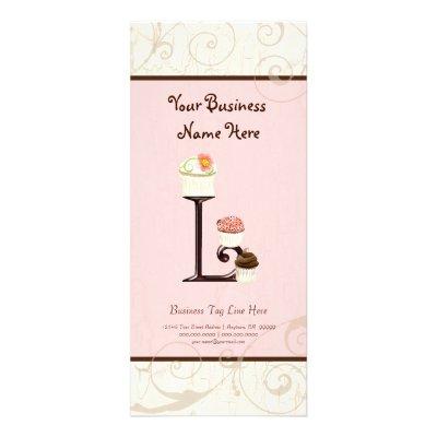 Business Rate Card - Letter L Monogram Dessert Bak
