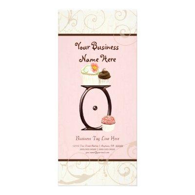 Business Rate Card - Letter O Monogram Dessert Bak