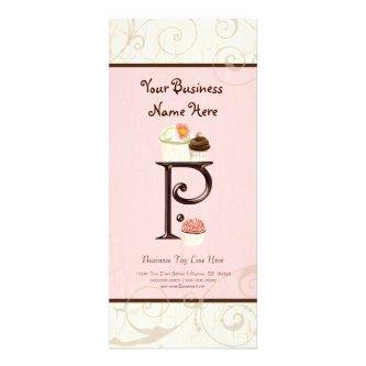 Business Rate Card - Letter P Monogram Dessert Bak