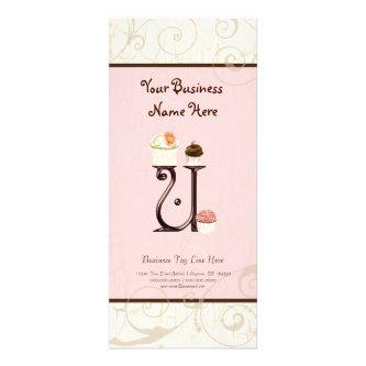 Business Rate Card - Letter U Monogram Dessert Bak
