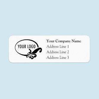 Business Return Address Labels with Custom Logo