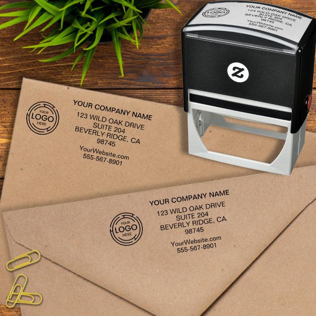 Business Return Address Logo Self-inking Stamp