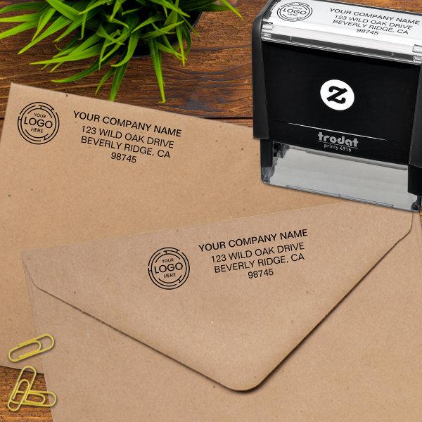 Business Return Address Logo  Self-inking Stamp