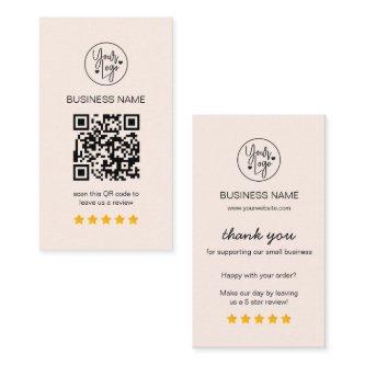 Business Reviews QR Code 5 Star Review Pink