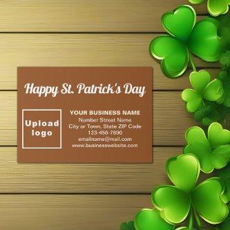 Business Saint Patrick Greeting on Brown Enclosure Card