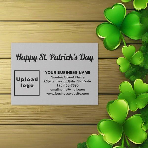 Business Saint Patrick Greeting on Gray Enclosure Card