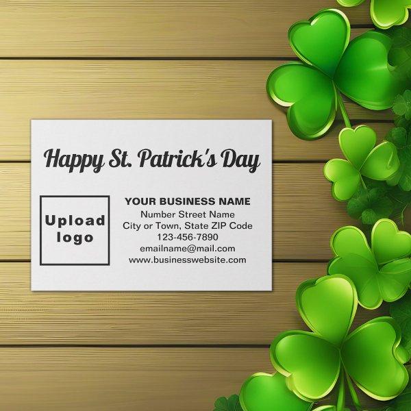 Business Saint Patrick Greeting on White Enclosure Card