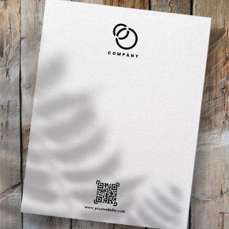 Business Scan Me QR Code Website Modern Simple Letterhead