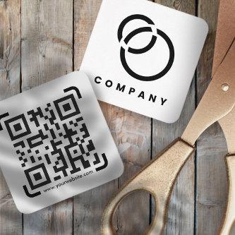 Business Scan QR Code Website Logo Modern Simple Square