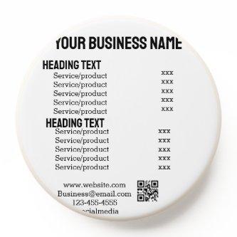 Business services products price list menu card  PopSocket