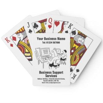 Business Support Secretarial Services Poker Cards