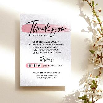 BUSINESS THANK YOU HAND LETTERED QR CODE ENCLOSURE CARD