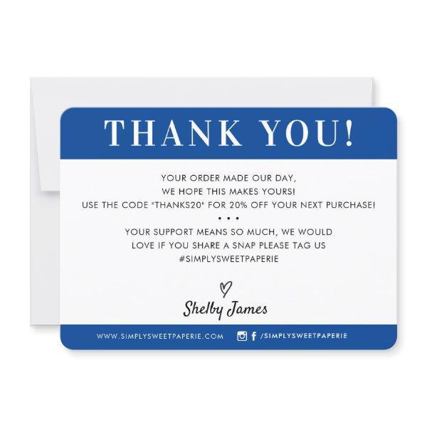 BUSINESS THANK YOU professional modern royal blue