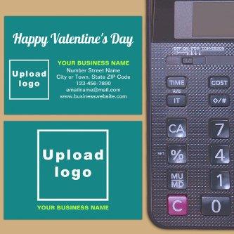 Business Valentine Greeting on Teal Green Enclosure Card