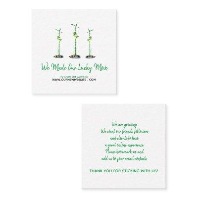 Business Website Address Change Curly Bamboo Square