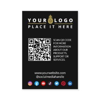 Business Website QR Code Logo Enclosure Card