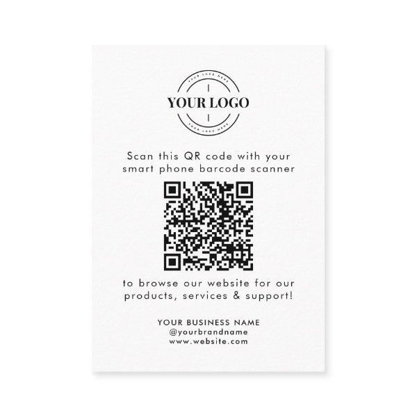 Business Website QR Code Scan Me Company Logo