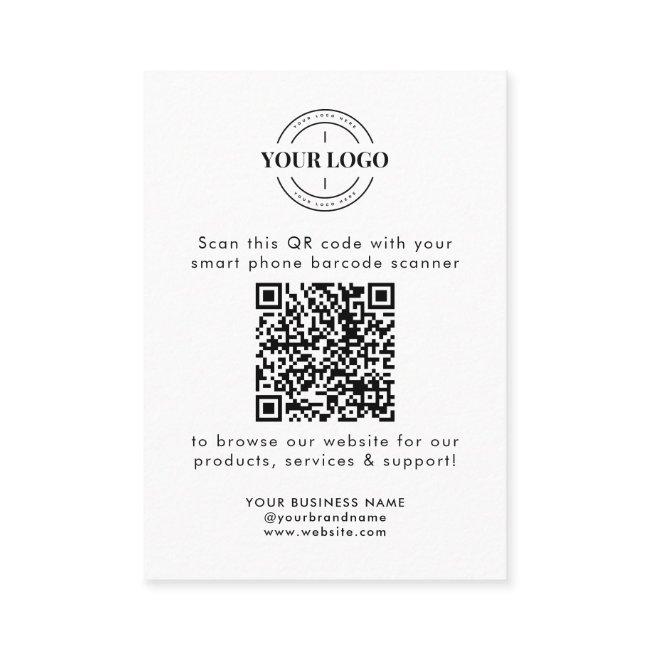Business Website QR Code Scan Me Company Logo