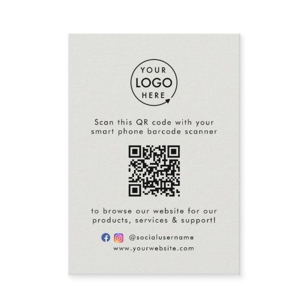 Business Website | QR Code Scan Me Logo Gray