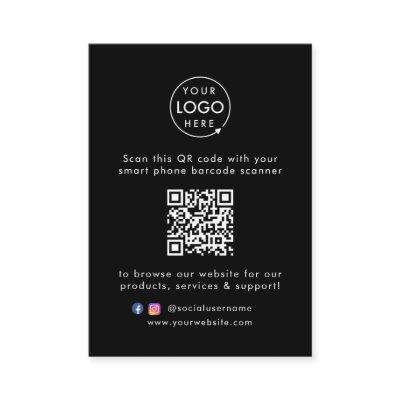 Business Website | QR Code Scan Me Modern Black