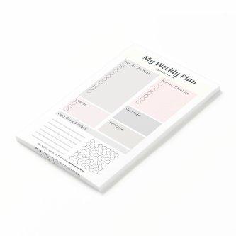 Business Weekly Goal & Habit Tracker Post-it Notes