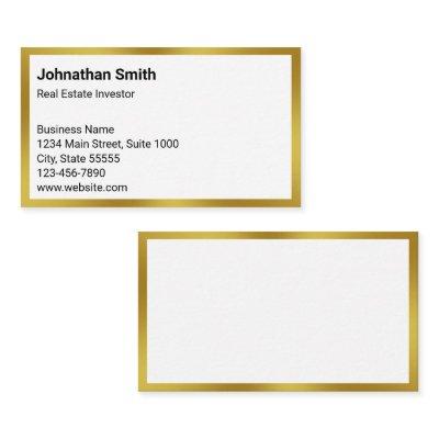 Business White and Gold Real Estate Investor