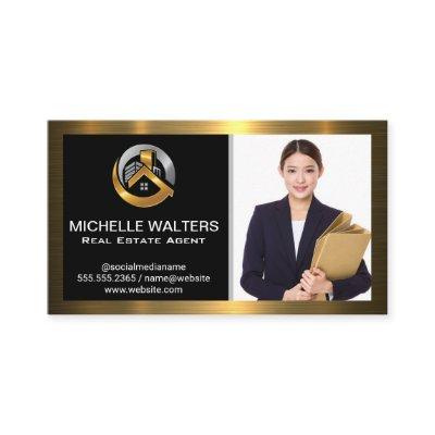Business Woman | Gold Metallic Border