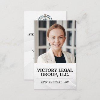 Business Woman Smiling | Law Justice Logo