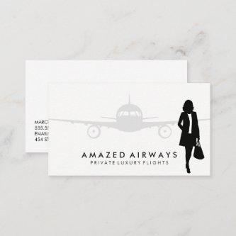 Business Woman Traveling | Airplane