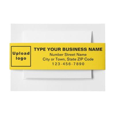 Business Yellow Landscape Format Invitation Belly Band
