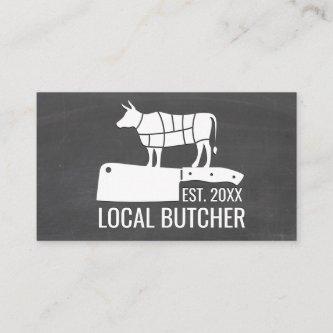Butcher Knife | Beef Cut Chart | Chalkboard