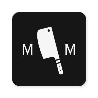 Butcher Knife Monogram Square