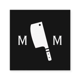 Butcher Knife Monogram Square