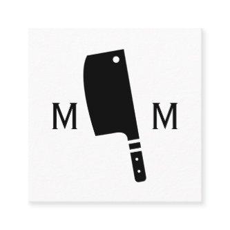 Butcher Knife Monogram Square