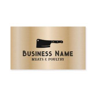 Butcher Meat Cleaver Meats & Poultry Market Gold