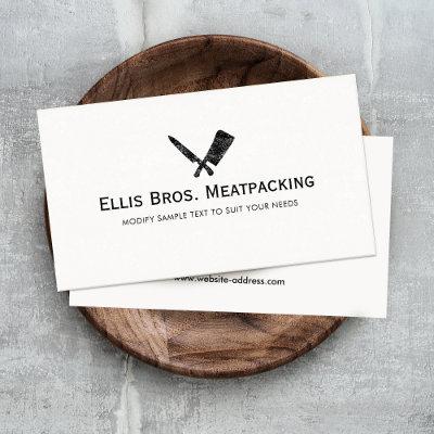 Butcher Shop Knife and Meat Cleaver Logo